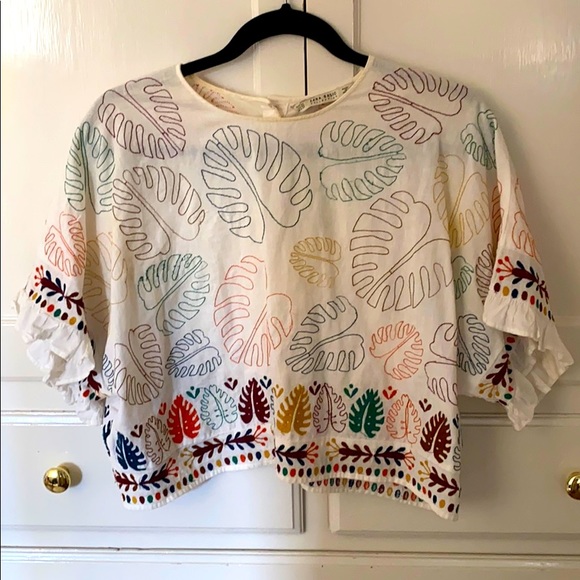 Zara embroidered top - Picture 2 of 3